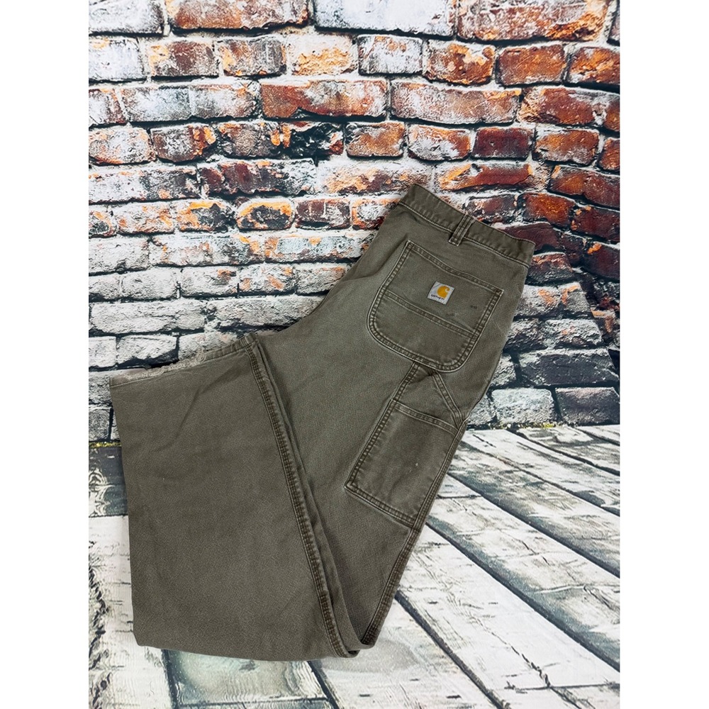 Carhartt Rugged Flex Relaxed Fit Duck Utility Work Pants Olive 38x34